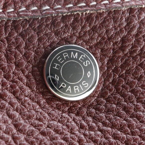 HERMES Garden party PM Tote Bag Rouge ash Red Negonda - Picture 12 of 16